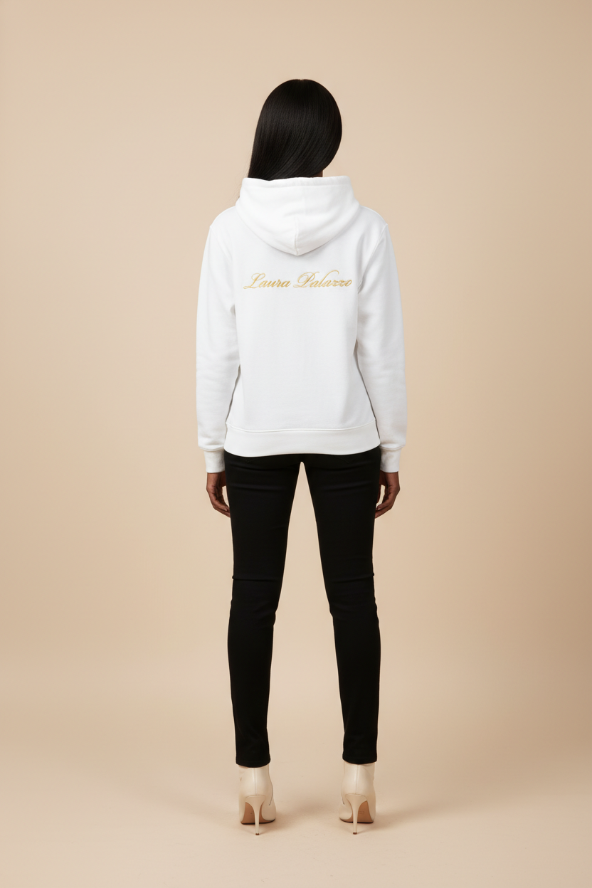 Laura Palazzo Hoodie -Weiss