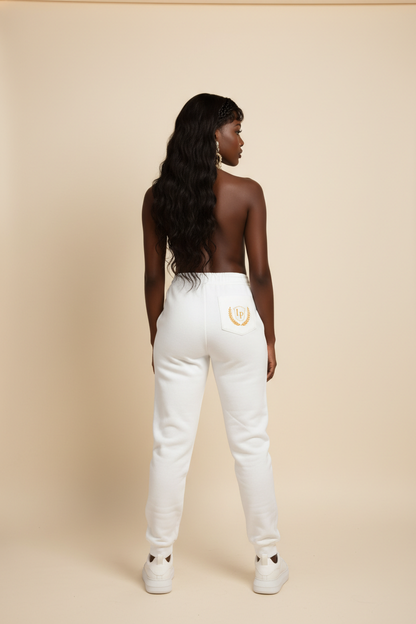 Laura Palazzo Trainerhose - Weiß Unisex